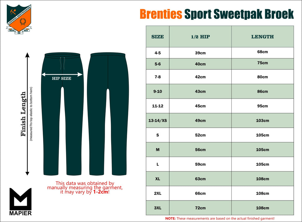 Brenties Sweetpakbroek